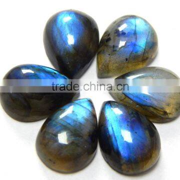 Natural Blue Fire Labradorite Pear Gemstone
