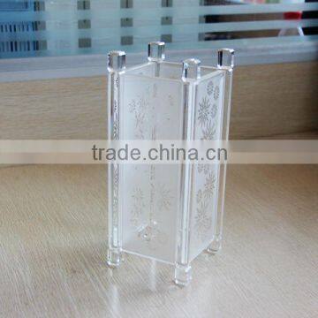 crystal glass box for decoration or wedding gift