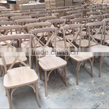 crossback wood chair in light natural color