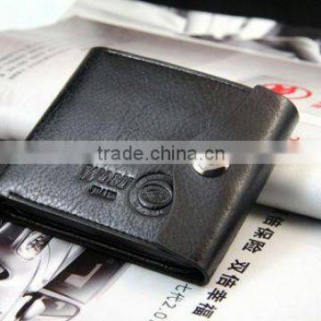 New Black Credit ID Card Holder Slim Purse Men Bifold Leather Wallet photo-2