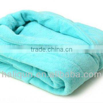 Microfiber Coral Fleece Bathrobe Sky Blue Color Home Solid Robe