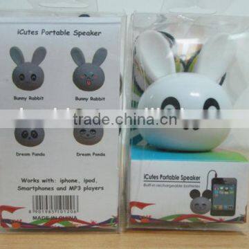 New Style in 2016 180 MAh Power Bank for Mobile Phone , Fashion Design White Rabbit MINI Speakers Power Bank photo-2