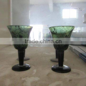 Customized Natural Jade Stone Crystal Cups Rhinestone Cup Chain