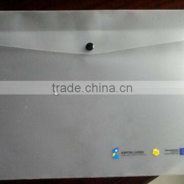 A4 size PP documents folder, pp button folder for promotion gifts