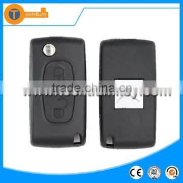 2 button flip remote control car key with 307 blade 433Mhz ID46 Chip for Citroen C3 C4 c5 c2 C1 picasso remote key