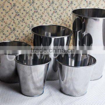 Customize gold dots frosted commer cialstainless steel colorful metal ice bucket