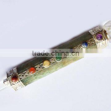 Grass Jasper Chakra Healing Stick From Prime Agate Exports | Chakra Wands For Sale