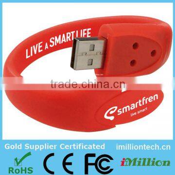 Hot Sale Free Sample army wristband usb flash drive for Promotional Gift