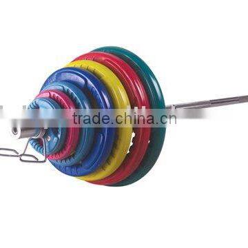 Color Rubber Coated Olympic Barbell set