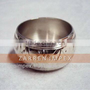 Embossed Brass Napkin Ring