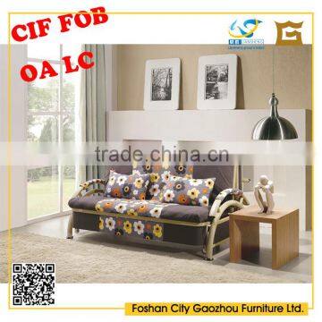 Modern Home Furniture Fabric Double Cushions Sofa Cum Bed Designs