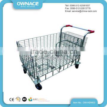 Wire Heavy Duty Warehouse Logistic Cart Shopping Cart Shopping Trolley