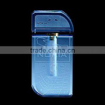 2016 Newly pure blue elegant crystal perfume bottle