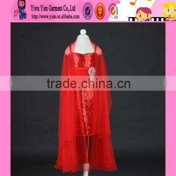 Fashion Handmade Paillette Lace Wedding Dress Custom Sleeveless Layered Dress Kids Girls Party Dress Design photo-5