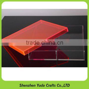 Factory supply acrylic desktop tray, plexiglass dustproof box acrylic dust proof showcase