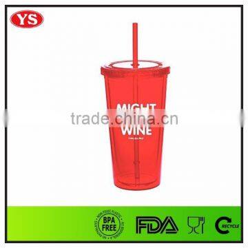 Christmas 20 Ounce Double Walled Drink Tumbler Cups With Straw