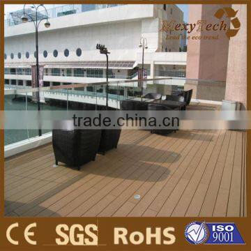 exterior easy installation composite wood grain texture balcony decking