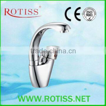 Brass or zinc faucet RTS5576B-2 single level washbasin mixer
