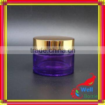 Purple Glass Cream Jar With 100g Glass Jar With Glass Jars for Cosmetics