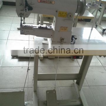 Compound feed Single needle cylinder arm sewing machine with Trimming, deburring