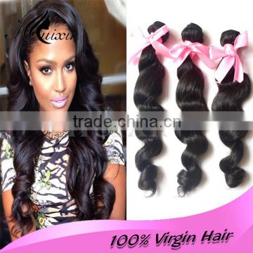 7a virgin brazilian loose wave hair, top indian hair