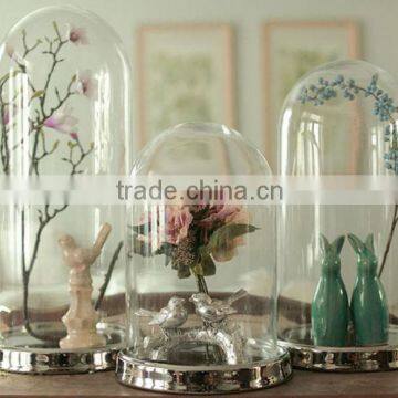 Wholesale decorative glass dome with base made in china