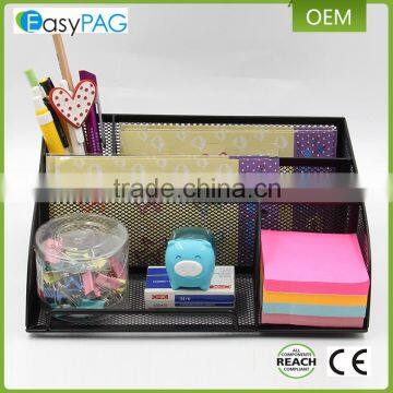 EasyPAG office school supplies black metal mesh desk organiser