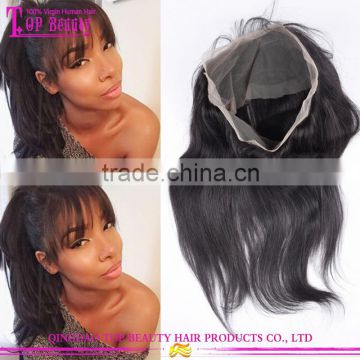 New Arrival 360 Frontal 100% Virgin Indian Hair All Hand Tied 360 Lace Frontal Closure