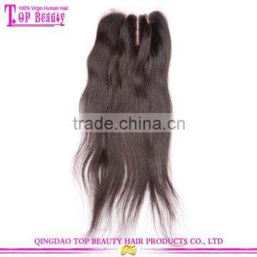 Brazilian hair straight 3 way part closure top quality 3 part closure