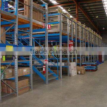 warehouse storage multi level pallet racking supported mezzanine