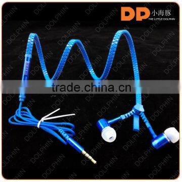 Zipper Stype Glow in the Dark Metal Earphone With Microphone photo-5