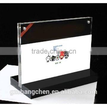 Custom acrylic desktop calender holder / acrylic menu holder /acrylic photo frame