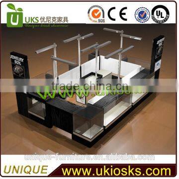 LED light mall jewelry kiosk | jewelry display showcase