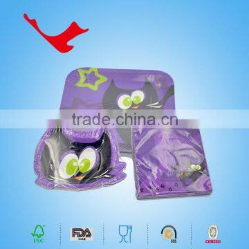 Paper Manufacturers Halloweens Square Printed 9" Paper Plate Fruit Dish Snack Container for Camping & Party photo-6