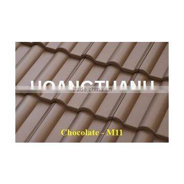 Concrete Roof Tile wave small Chocolate M11