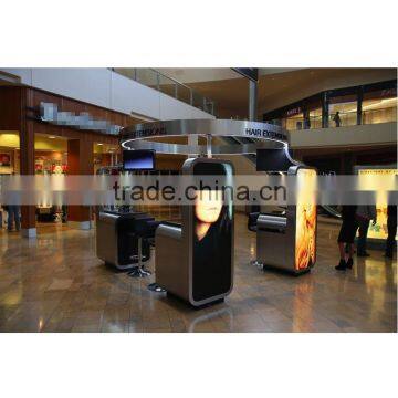 beauty hair dressing kiosk hair salon furniture in shopping mall