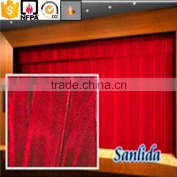100% polyester fire retardant theatre curtain fabric