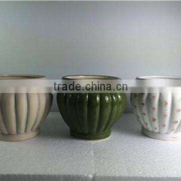 Colorful Wholesale Cheap Home Decorative Ceramic Handicrafts Flower Pot With Saucer