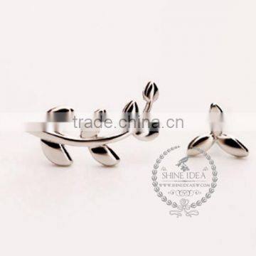 925 Sterling Solid Silver Leaf Branch Earring Stud Fashion Women Earring DIY Jewelry 6730605 photo-4