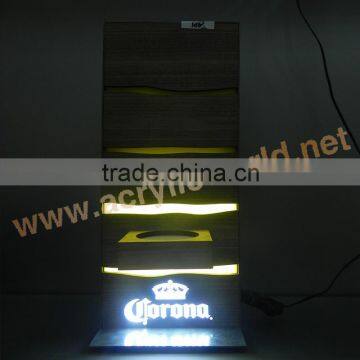 acrylic led wine rack/ table wine display /led wine display