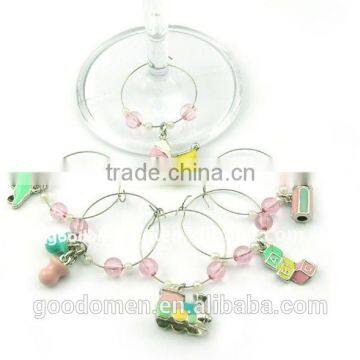 wholesale good price Wedding wine glass charm rings