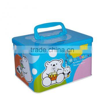Big Rectangular Kids Coin Bank With Handle photo-5