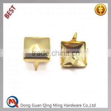 9mm Gold Pyramid Decorative Rivet Metal Studs For Shoes