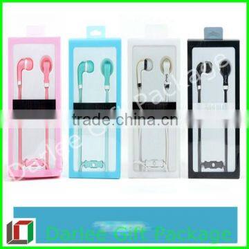 Shenzhen Manufacturer earphone packaging box with blister window