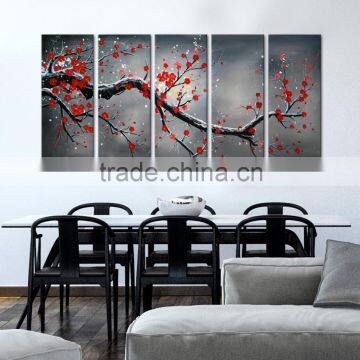 2015 decoration canvas flower oil painting