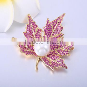 Hot Sale Fashion Women pearl Brooch Pin with good quality lower price made in china