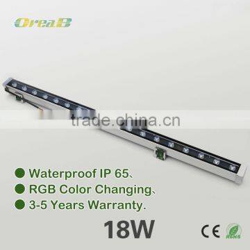 18w Waterproof battery powered wireless dmx led lights for Curtain Wall