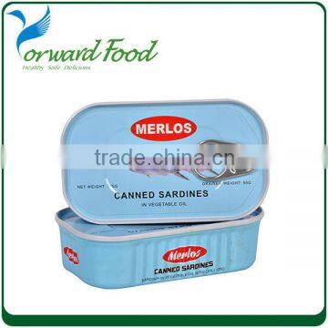 sardines in vegetable oil in can in tin