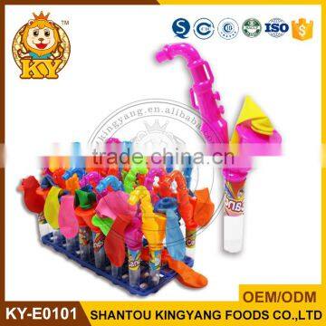 Saxophone Toy Candy with Balloon,sweet candy toys