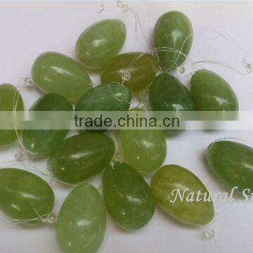 3/set Polished Jade Eggs Woman Vaginal Exercise Kegel Eggs Yoni Jade Eggs With Drilled Hole